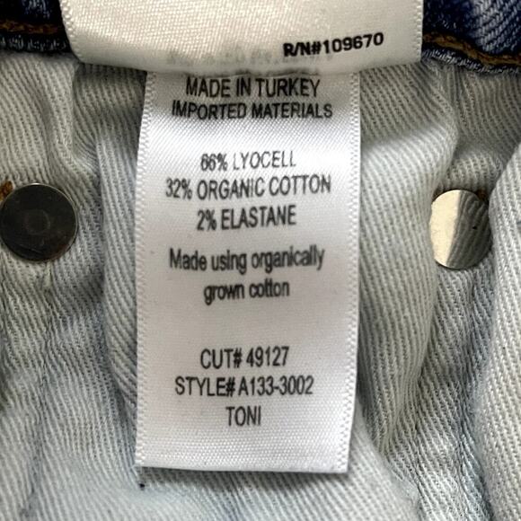 AGOLDE SWERVE TONI MID RISE LIGHT BLUE WOMENS‎ JEAN SIZE 31 - Picture 6 of 10